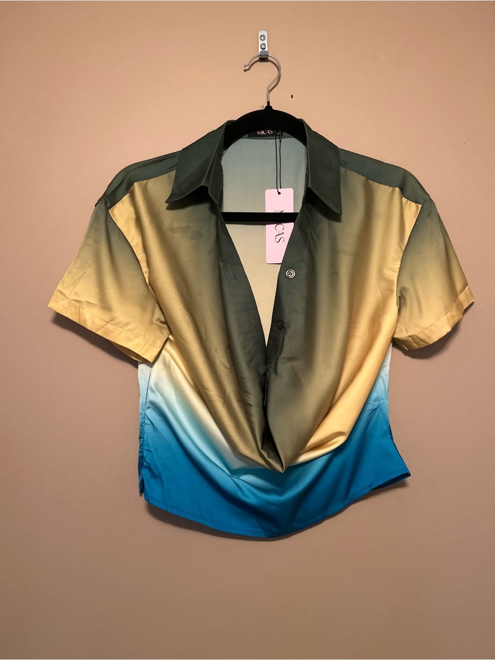 Micas Ombre Two-Piece Set in Yellow, Teal & Blue - Picture 5 of 6